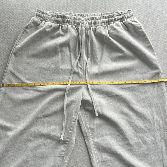 2-Piece Monochrome Beige Linen Matching Coord Set - Picture 13 of 16